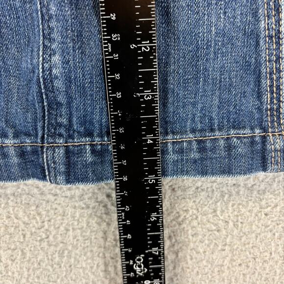 Abercrombie & Fitch Denim Mini Skirt 4 Y2k Preppy Sexy Mall girl Button Front - Picture 5 of 6